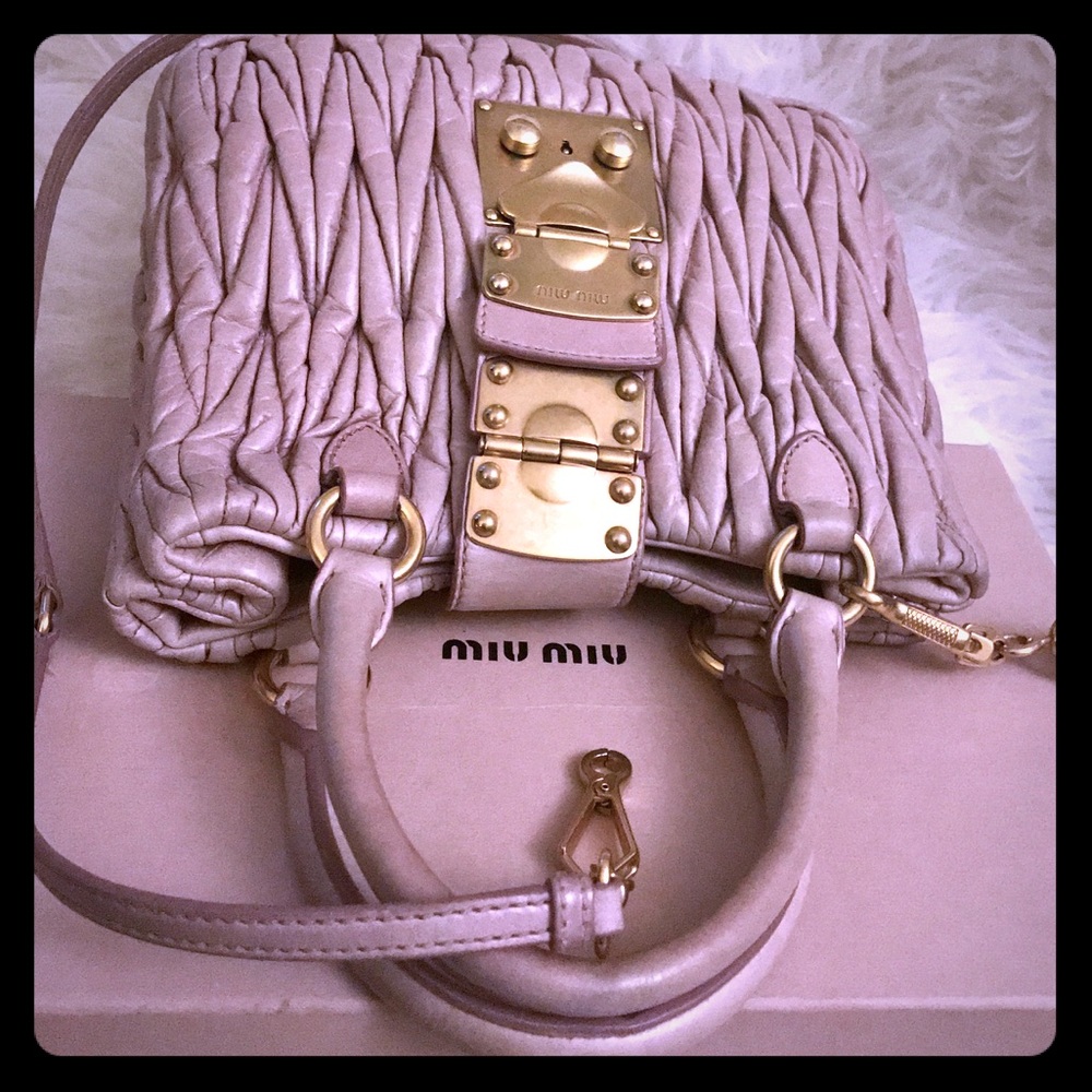 Sale**Miu Miu matelasse nude/Pink Bag